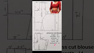 Chest 44 princess cut blouse drafting✂️✂️✂️#worldtailor #blousedesign #viralshorts #shortvideo