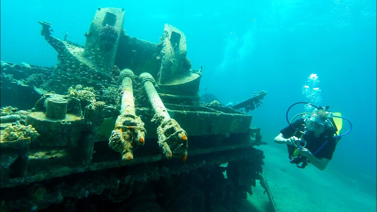 Diving in Aqaba (Jordan) Underwater Military Museum