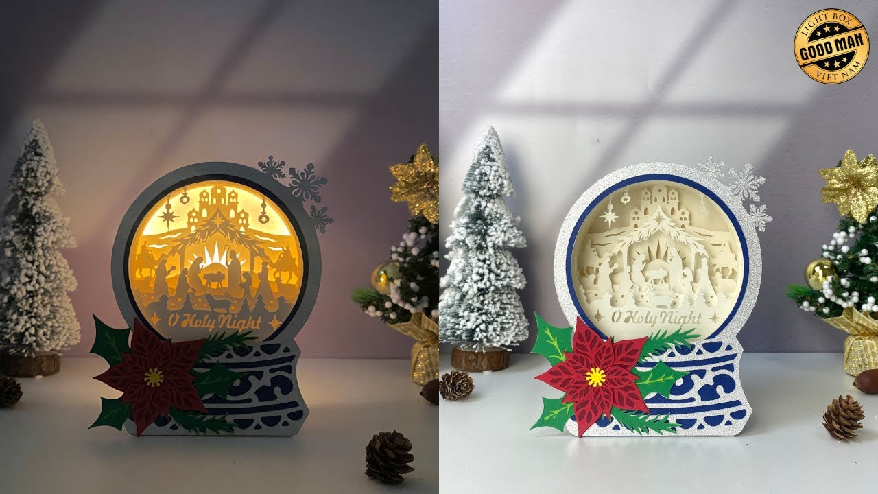 How To Make Paper Cut Snowball Box Nativity Scene