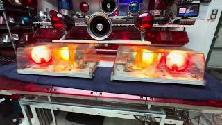 Pair/Set of Code-3 PSE Force 4 SD Mini Model 4100 20' w/ Clear Dome w/Red & Amber Filters 09-14-2026