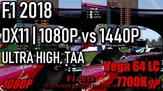 F1 2018 | 1080p vs 1440p Ultra High Preset, TAA Benchmarks | Vega 64 LC 7700k F1 2018 | 1080p vs 1440p Ultra High Preset, TAA Benchmarks | Vega 64 LC 7700k