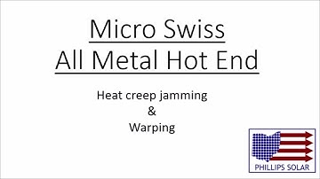 3D Printer Micro Swiss All Metal Hot End Jamming Issues