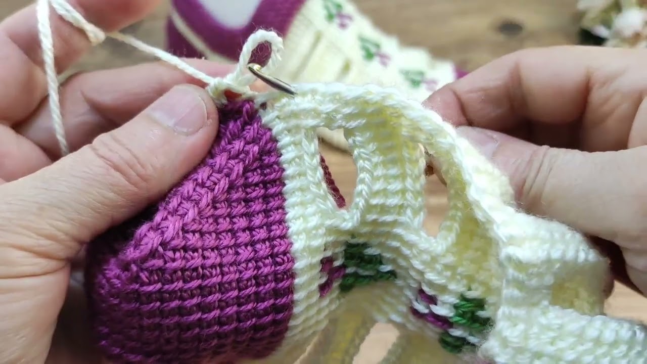 Tunus işi pencereli patik 2. bölüm