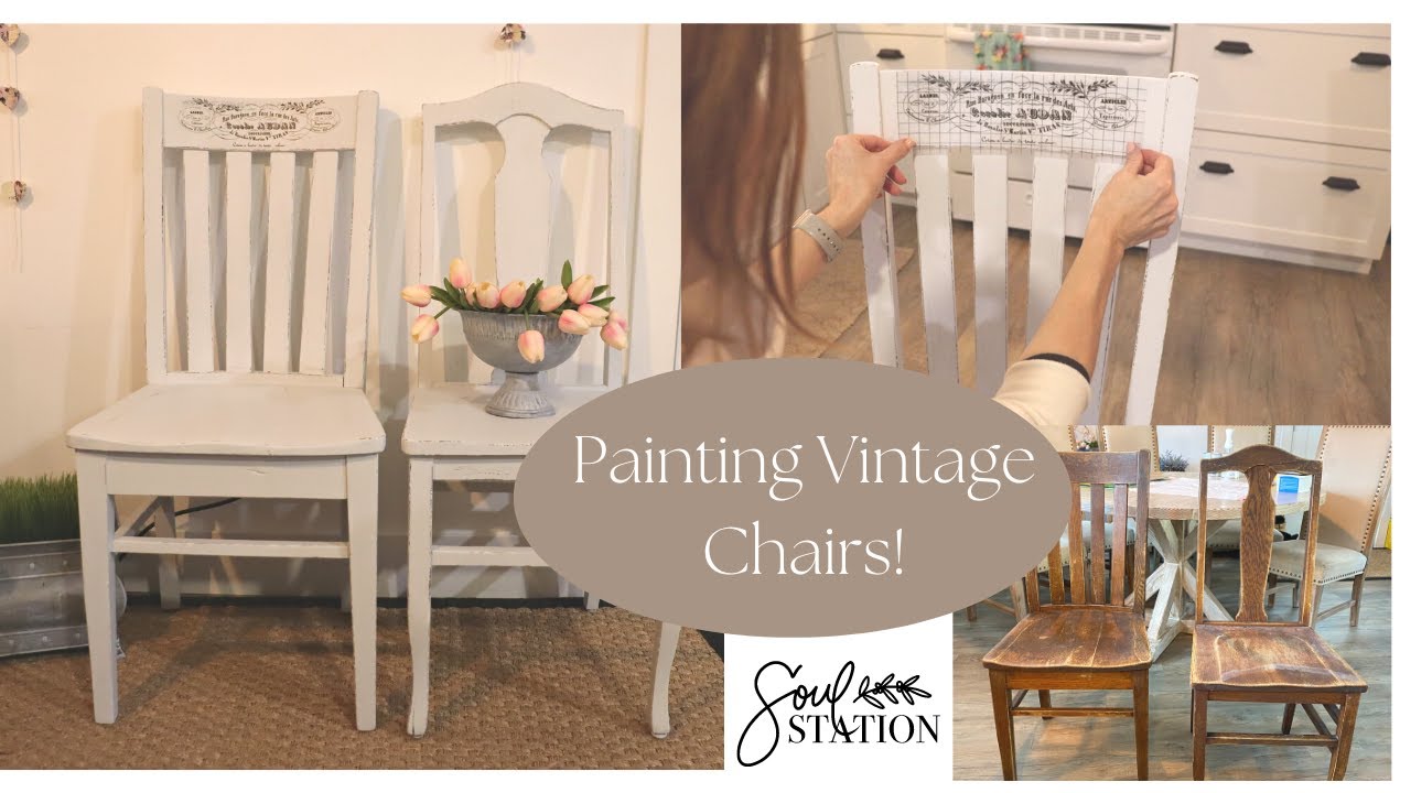 Vintage Wood Chairs Makeover! 🌿 YouTube