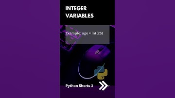 Integer Variables | Python Shorts 03 | Python Tutorial | Deepak Radhakrishnan