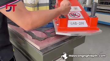 Máy dập cắt da | Máy dập cắt vải | Máy dập vật liệu mềm 1 đầu xoay | DT
