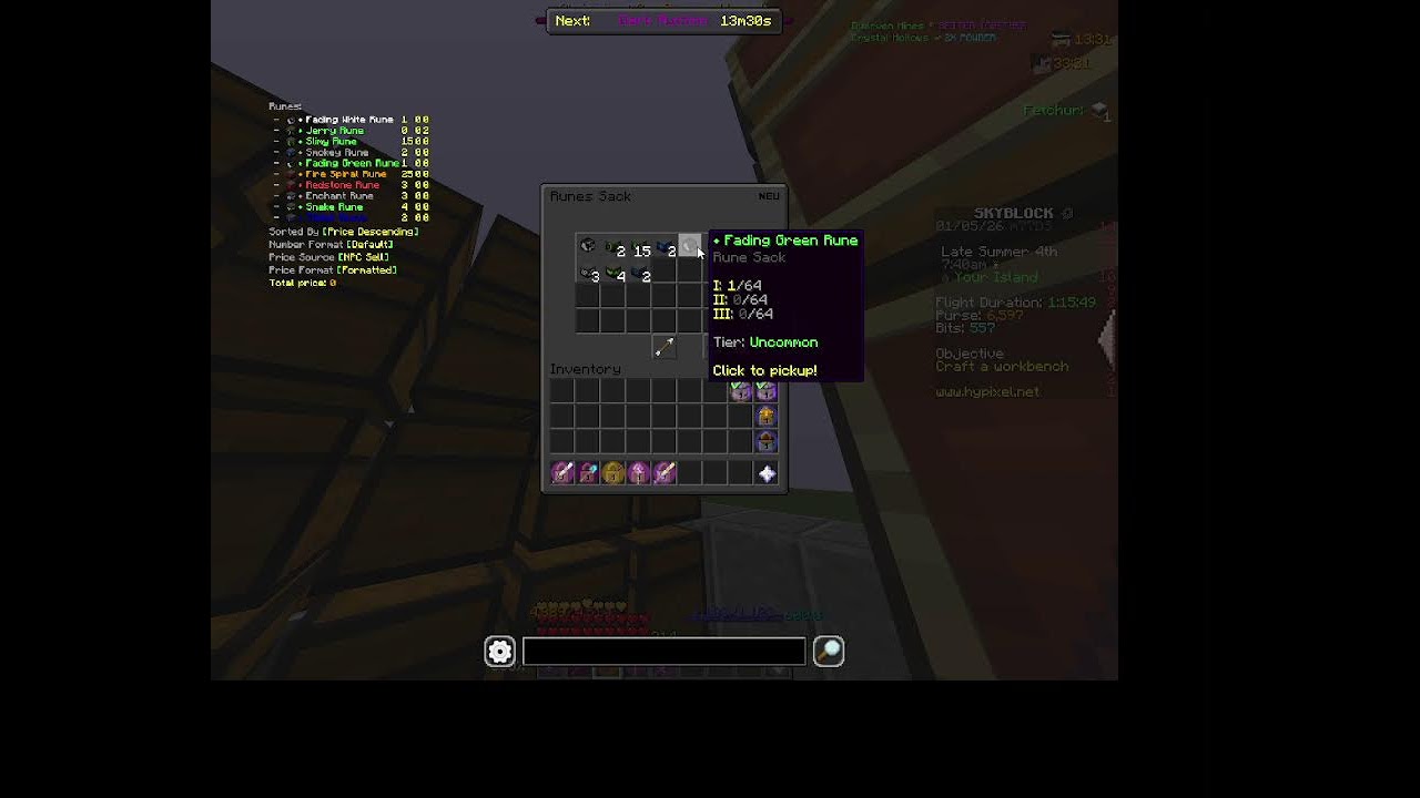 Grinding hypixel skyblock ironman