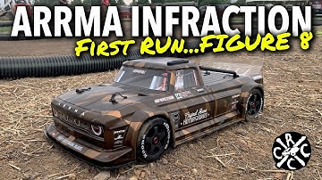 Crazy 8 First Run! ARRMA Infraction On A Dirt Figure 8
