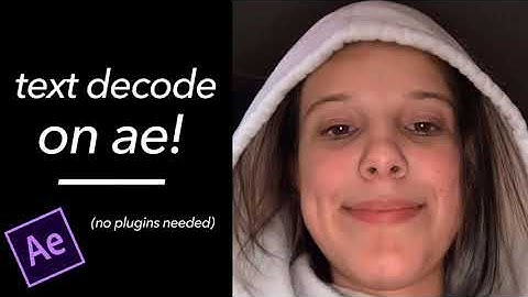 decode text effect on after effects ♡︎