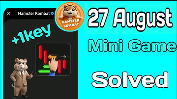 27 August Mini Game Puzzle In Hamster Kombat ( 100% Solved ) 🎉