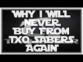 BEWARE OF TXQ SABERS | MY EXPERIENCE | ALI EXPRESS LIGHTSABERS SCAM