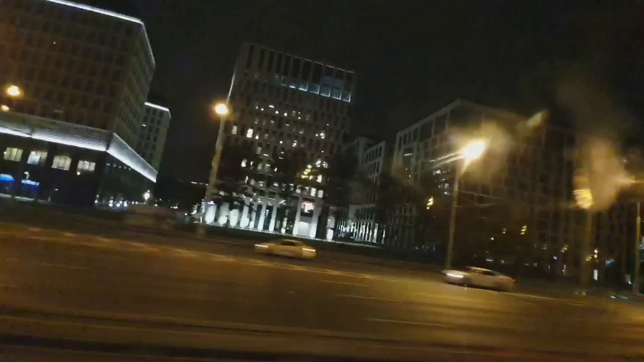 Night Road Side View Moscow City @TheFlyDiscovery - YouTube