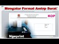 Ngeprint Format Amplop Ms. Word