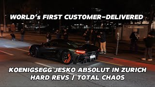 KOENIGSEGG JESKO ABSOLUT IN ZURICH!!! *HARD REVS & TOTAL CHAOS - ZURICH SHUTDOWN* MUST WATCH [EN]