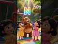 ABC Learning for Kids | J for Juice 🧃 K for Kite 🪁 L for Lion 🦁 | Navya Kavya & Bhalu #shorts