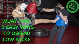Muay Thai 3 Easy Ways to Defend Low Kicks in Sparring or Fighting Tutorial