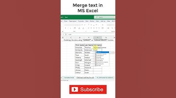 How to use CONCAT or CONCATENATE function in Excel | How to merge text #youtubeshorts #excel