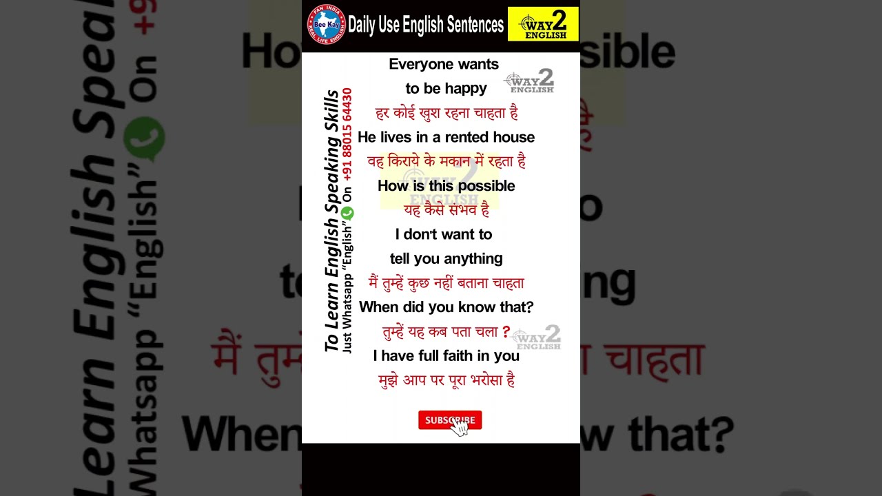 English Meaning In Hindi Sentence Daily Use English Hindi Way 2 English Meaning In Hindi Sentence Daily Use English Hindi Way 2