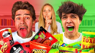 EXTREME SPICY VS SOUR CHALLENGE IN THE LIBRARY!!