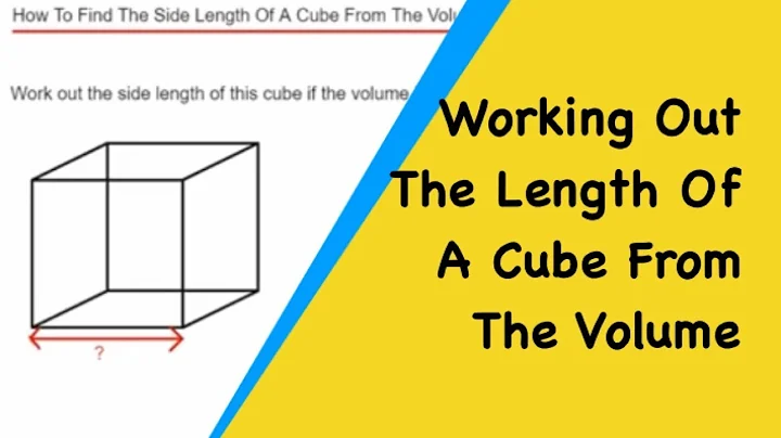 Cubes. How To Calculate The Side Length Of A Cube Given The Volume (Example Find L If V = 216 cm^3)