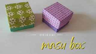 The most interesting origami tutorial of a masu box with a door/gift box