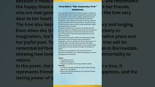 Our Casuarina Tree Summary, Theme, Message | Toru Dutt | Class 12 | English Literature #shortsfeed