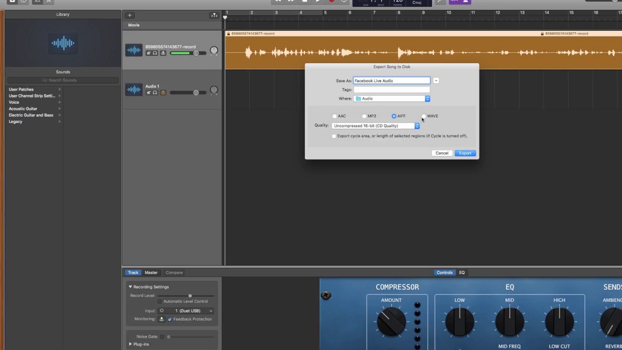 how to get beats from youtube to garageband