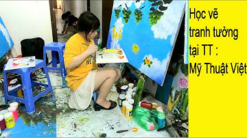 Học vẽ tranh tường tại tt Mỹ Thuật Việt, bài nhần mây.