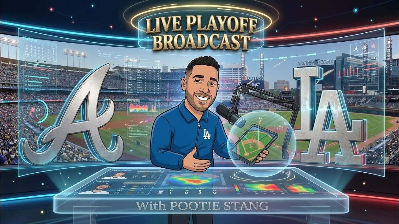 Dodgers VS Braves 10/7 Live Game 4 Broadcast (Portrait)