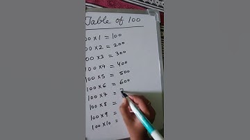 Table of 100|multiplication table of 100|100 times table @mathsscam