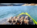 I GRILLED MY CATCH ON THE KAYAK In the Middle of a Lake | Kokanee Fishing | Catch and Cook