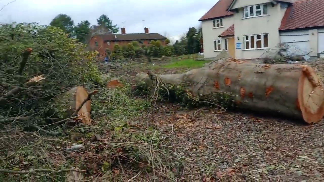 Large houses abandoned in preparation for improvements to junction 10 of M5 motorway , UK.