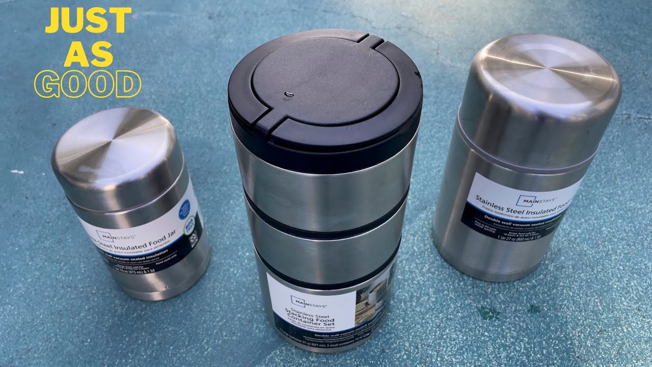 Stackable Thermal Food Containers Stainless Steel Vacuum Insulated