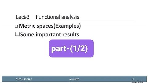 Functional analysis lec#3(1/2) some examples which are not metric