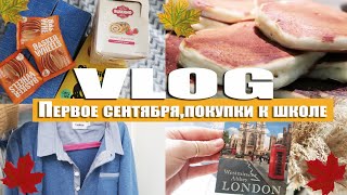 🍁VLOG Осенний Первое сентября Покупки к школе Панкейки Сюрприз из Великобритании