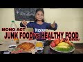 Mono act on healthy food vs junk food  mono act  acting by bindu kids mono act