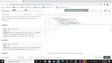 Leetcode#1464 - Maximum Product of Two Elements in an Array in Java (Balochi)
