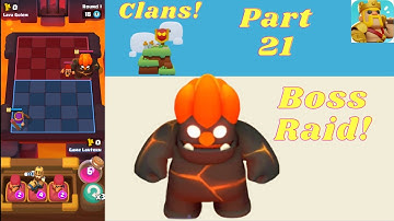 Clash Mini gameplay walkthrough part 21 - Clans, Lava Golem Boss Raid and More! (IOS, Android)