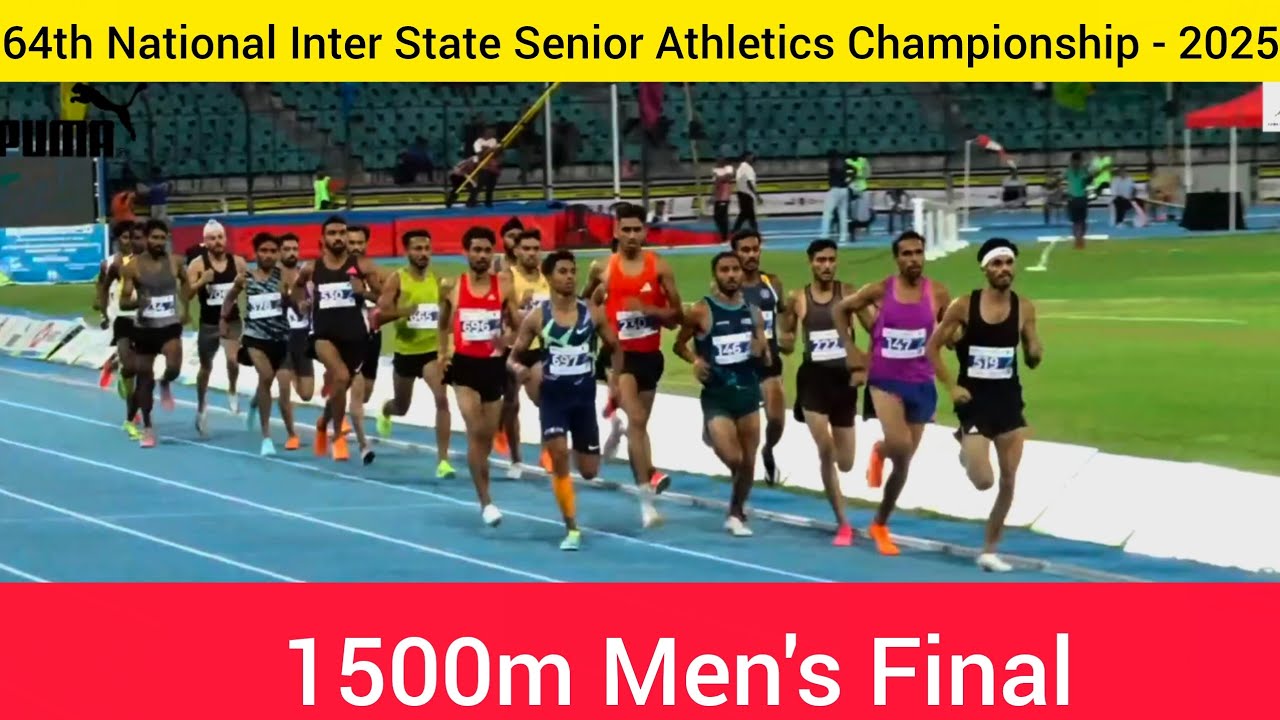 1500m Men's Final || 64th National Inter State Senior Athletics Championship 2025 ||