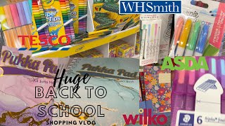 *HUGE* Back to School Shopping Vlog | Wilko, Tesco, WHSmiths, Asda | BtS deals | Shop with me