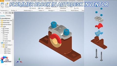 Plummer Block in Autodesk Inventor || Inventor Assembly || Autodesk Inventor 3d Assembly drawings