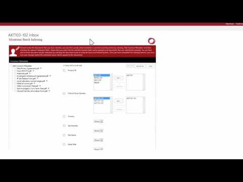 eTMF Connect Demo | Batch Indexing and Uploading Documents