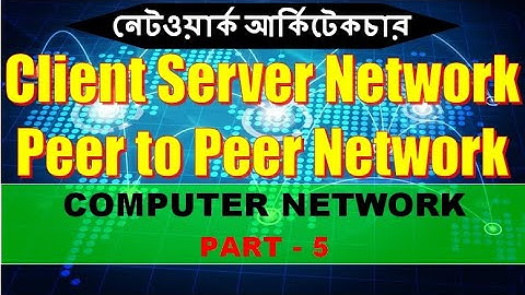 Computer Network Architecture in Bengali || Client Server Network & Peer to Peer Network in Bengali