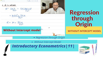 [Econometrics] Regression through Origin | Without Intercept Model | 11 |