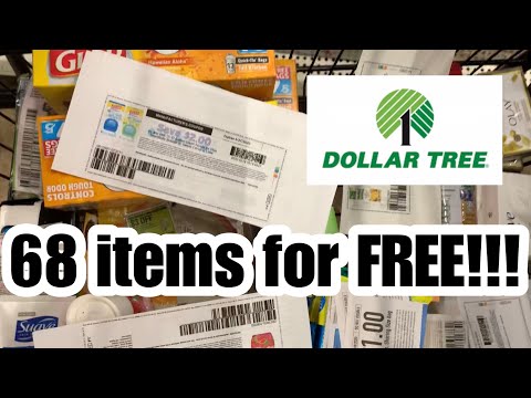DOLLAR TREE COUPONING | 68 items for FREE | The "don’t know how to scan coupons" cashier is back😩😩