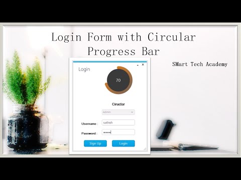 Login form with circular progress bar in C#