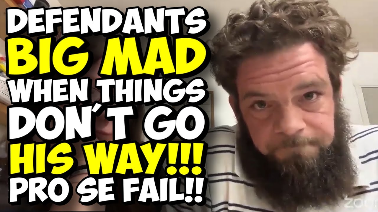 Defendant Is BIG MAD When Eviction Doesn't Go His Way!!! Pro Se FAIL!!!