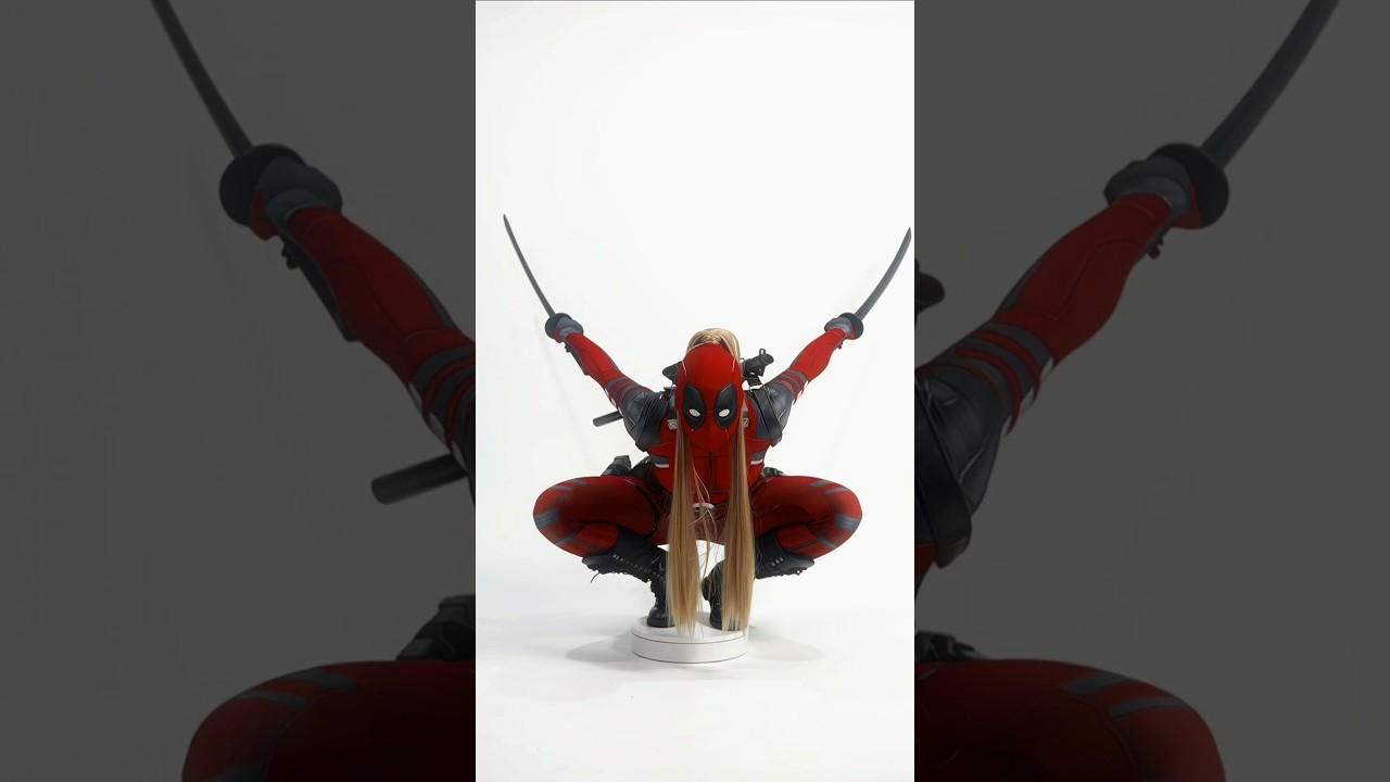 Lady Deadpool Doing the Microwave Edit Trend 💥 Did I Do It Right? 🤔 (Finally got my cosplay!! 🎉)