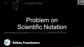 Problem on Scientific Notation, Physics Lecture | Sabaq.pk