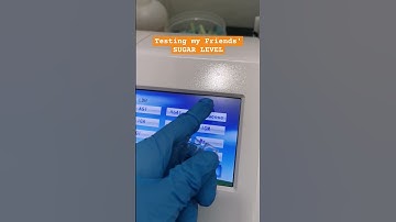 Testing the blood glucose level of my friends #laboratory #mls #cls #medtechstudent #GLU #chemistry